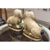 Danny's Fine Porcelain Small Staffordshire Bunny Hares- Blue - Pair