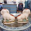 Danny's Fine Porcelain Small Staffordshire Bunny Hares- Rust Orange - Pair
