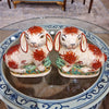 Danny's Fine Porcelain Small Staffordshire Bunny Hares- Rust Orange - Pair
