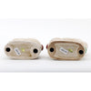 Danny's Fine Porcelain Small Staffordshire Bunny Hares- Rust Orange - Pair