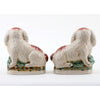 Danny's Fine Porcelain Small Staffordshire Bunny Hares- Rust Orange - Pair