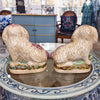 Danny's Fine Porcelain Small Staffordshire Bunny Hares- Pink - Pair