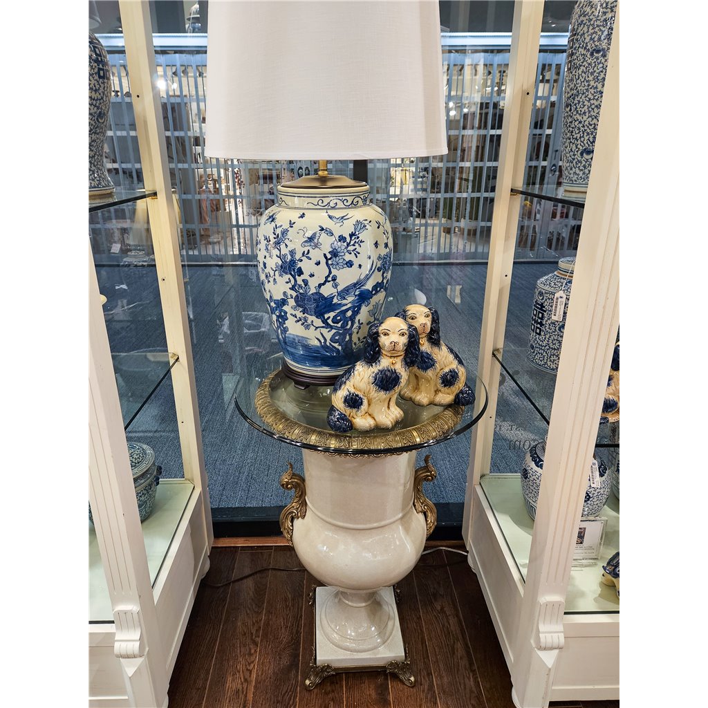 Danny's Fine Porcelain Staffordshire Dogs- Blue- Pair