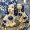 Danny's Fine Porcelain Staffordshire Dogs- Blue- Pair