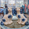 Danny's Fine Porcelain Staffordshire Dogs- Blue- Pair