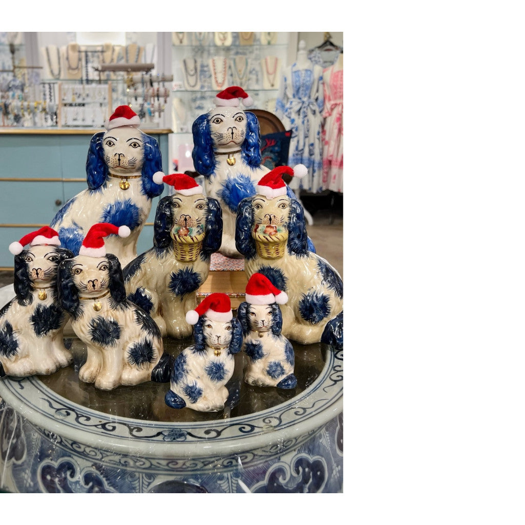 Danny's Fine Porcelain Staffordshire Dogs- Blue- Pair