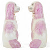 Danny's Fine Porcelain Pink Dog W/ Chain-Pair