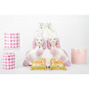 Danny's Fine Porcelain Pink Dog W/ Chain-Pair