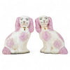 Danny's Fine Porcelain Pink Dog W/ Chain-Pair