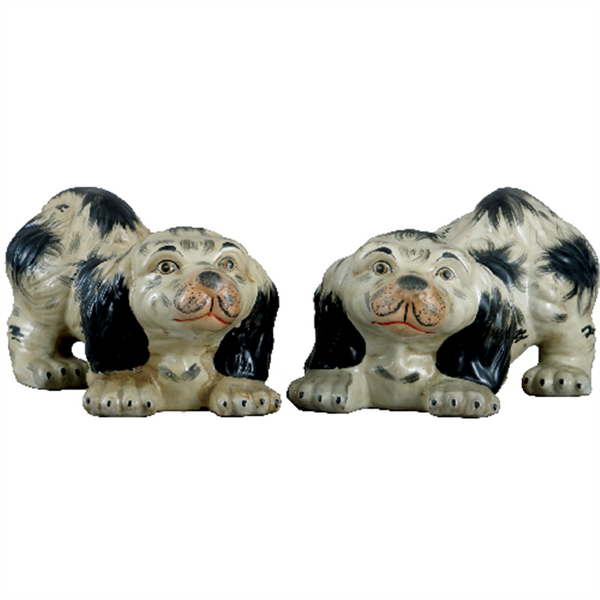 Danny's Fine Porcelain 8" Black Dogs-Pair