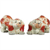 Danny's Fine Porcelain 8" Orange Dogs-Pair