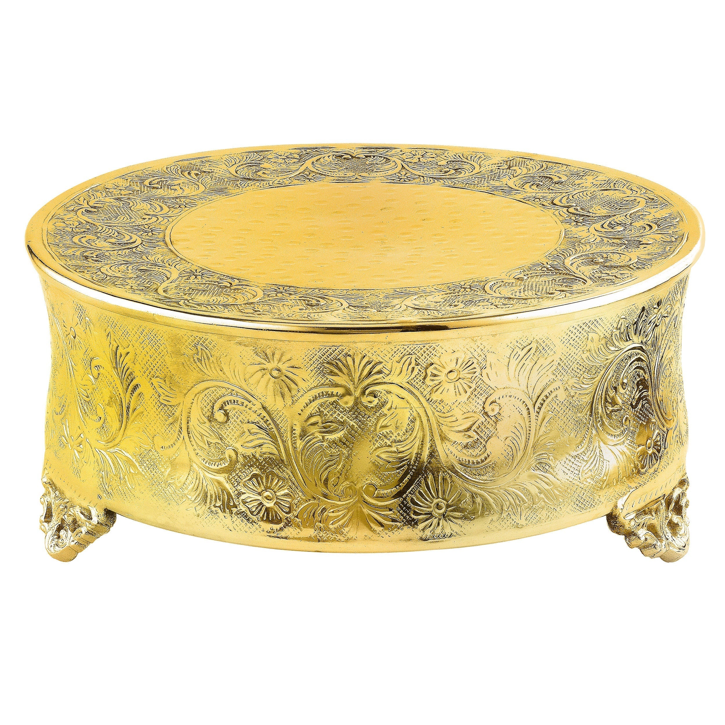 Leeber Serveware 14" Round Ornate Plateau, GP, 6" Ht