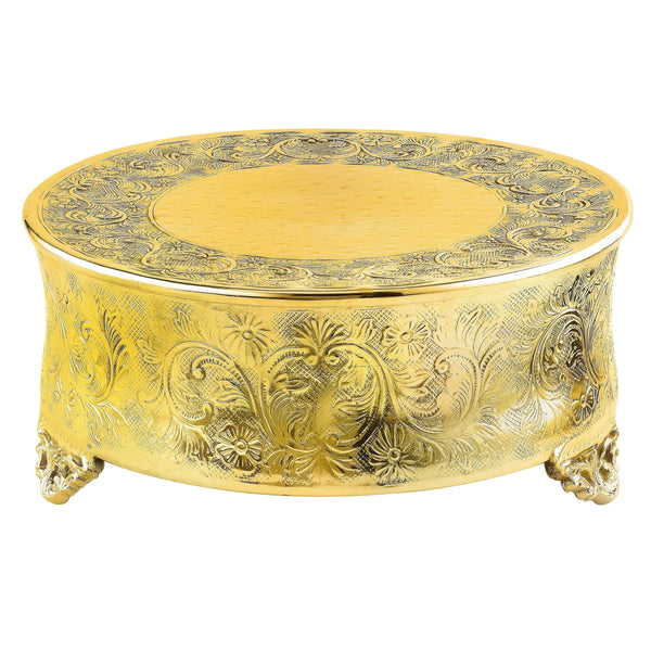 Leeber Serveware 14" Round Ornate Plateau, GP, 6" Ht