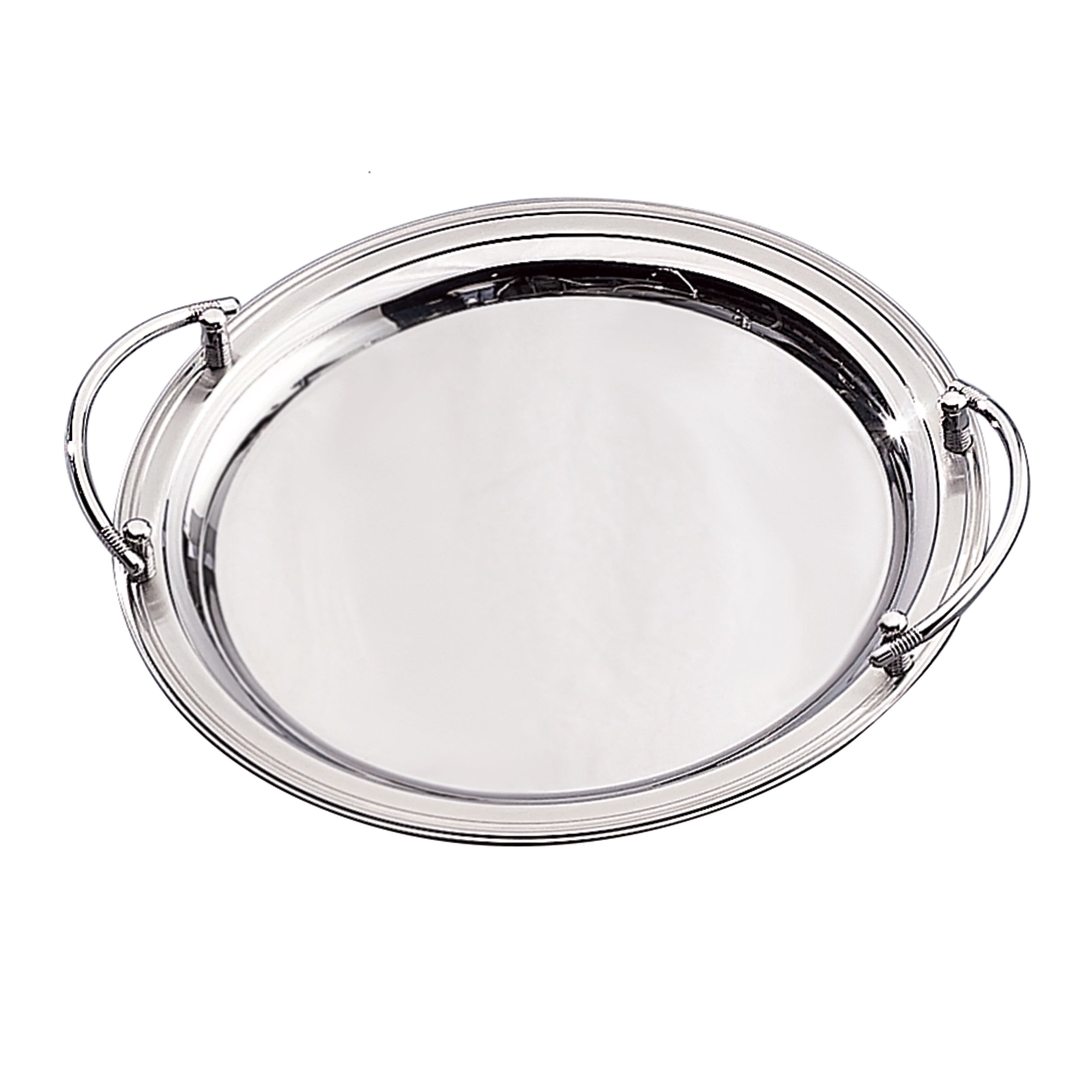 Leeber Serveware 14" Round Tray w/Handles, 15.5" at widest
