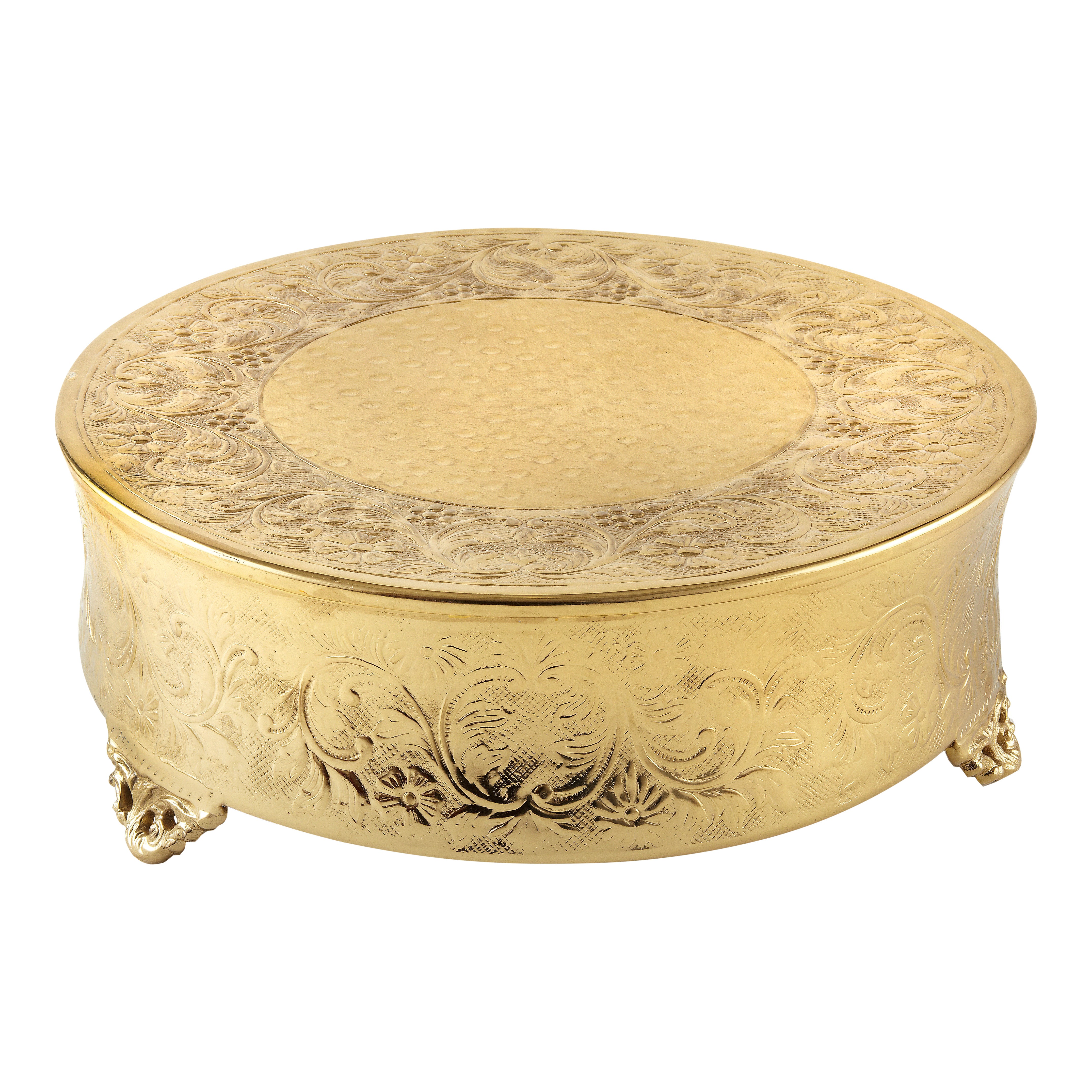 Leeber Serveware 16" Round Ornate Plateau, GP, 6" Ht