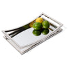 Leeber Serveware Beam Rectangular Mirror Tray, 14" x8" x 2" H