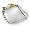 Leeber Serveware Butterfly Square Tray, 8.5", 10" at widest