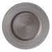Leeber Serveware Charger Metallic Gray w/Glitter Edge, Set of 4, 13" Dia