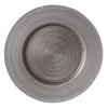 Leeber Serveware Charger Metallic Gray w/Glitter Edge, Set of 4, 13" Dia