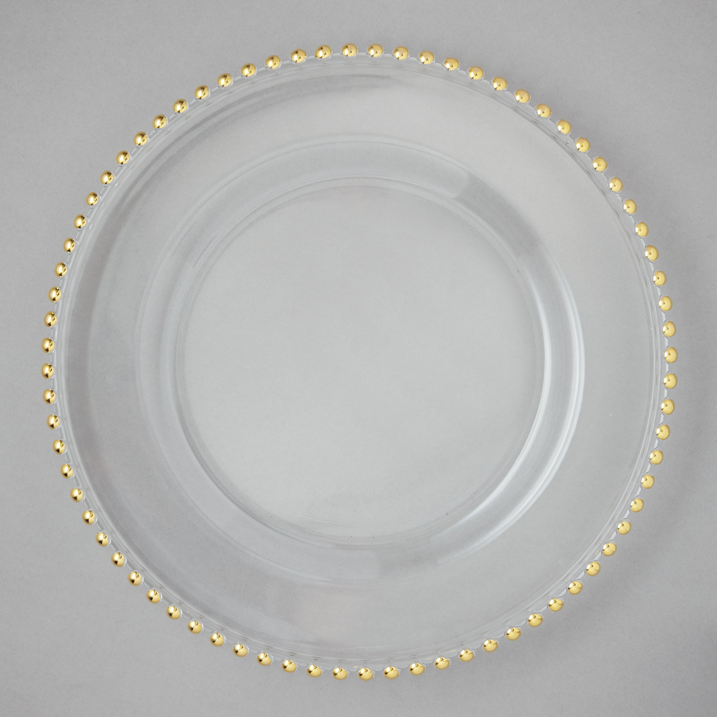 Leeber Serveware Gold Bead Chargers, Set of 4, 13" Dia