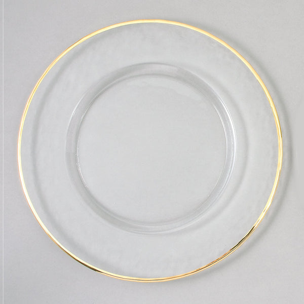 Leeber Serveware Gold Rim Chargers, Set of 4, 13" Dia