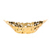Leeber Serveware Golden Facets Boat, 16" x 6.5" x 5" H