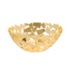 Leeber Serveware Golden Facets Round Basket, 11" Dia x 5" H