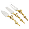 Leeber Serveware Golden Vine 3 Piece Cheese Set, 6.75" L