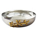Leeber Serveware Golden Vine Hammered Bowl, 12" Dia, 3.5" H