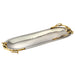 Leeber Serveware Golden Vine Hammered Narrow Oval Tray, 15.25 x 5.75"