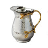 Leeber Serveware Golden Vine Hammered Pitcher, 7.5" H, 52 oz capacity