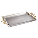 Leeber Serveware Golden Vine Hammered Rect Tray, 16" x 11"