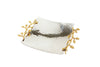 Leeber Serveware Golden Vine Hammered Square Tray, 8"W (11.5"widest)