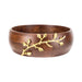Leeber Serveware Golden Vine Large Wood Bowl, 11" Dia.
