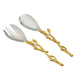 Leeber Serveware Golden Vine Salad Set, 11.25" L