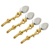 Leeber Serveware Golden Vine Spoons, Set of 4, 5" L