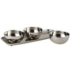 Leeber Serveware Hammered 3 Bowl Set w/10.5" Tray, 3.5" Dia Bowls x 4"H