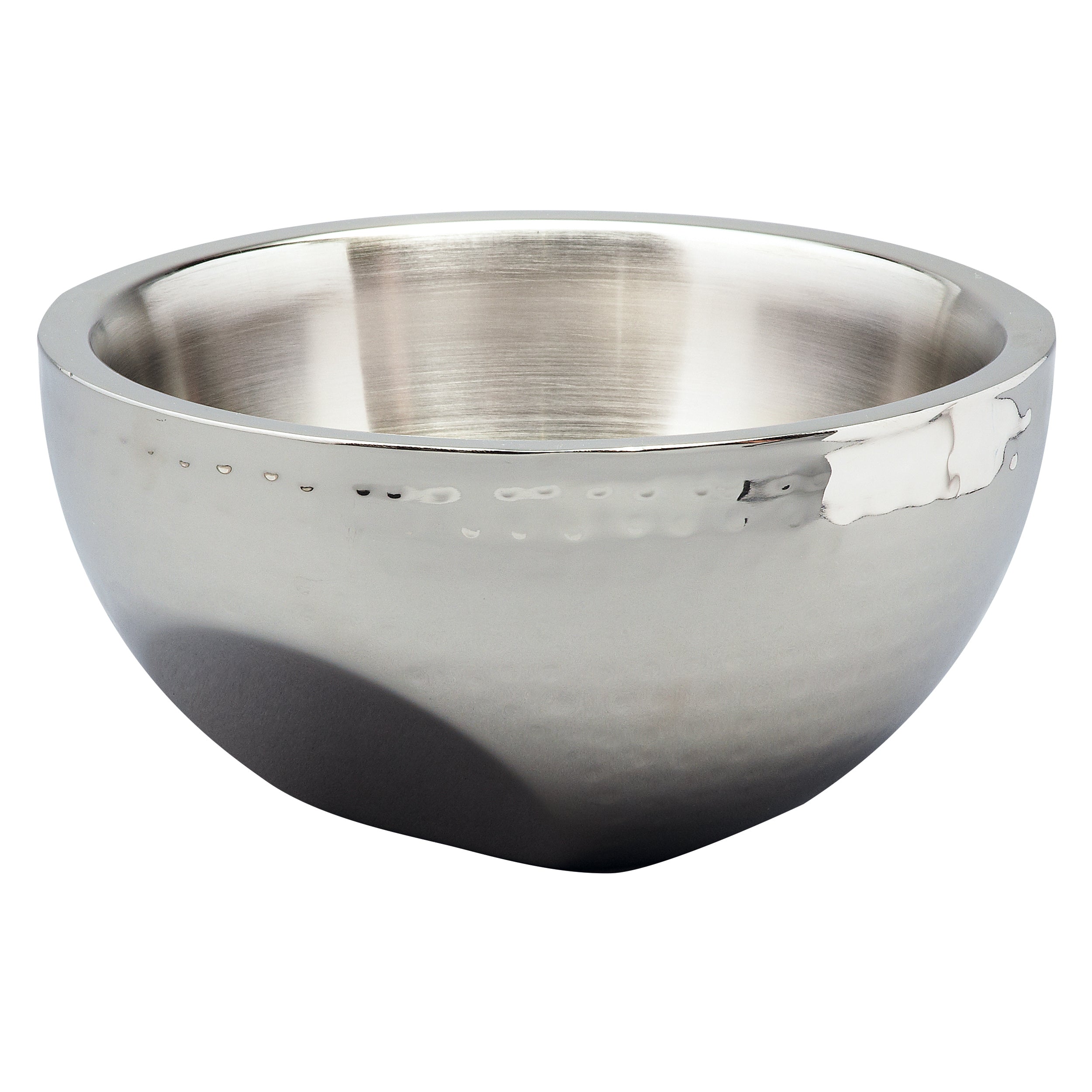 Leeber Serveware Hammered Dual Angle Bowl, Doublewall, 8" Dia