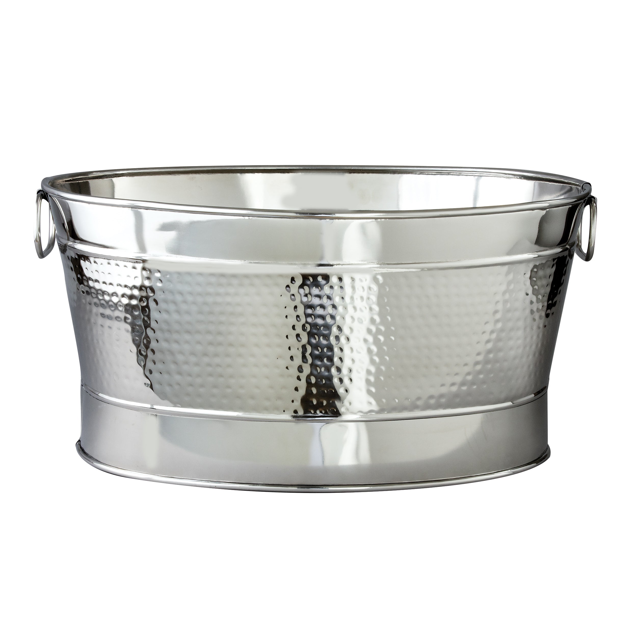 Leeber Serveware Hammered Oval Party Tub, 20.5 " x 14" x 9" H
