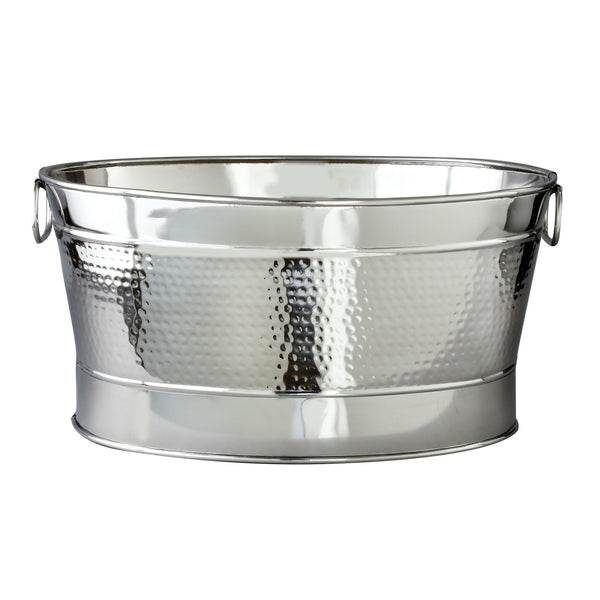 Leeber Serveware Hammered Oval Party Tub, 20.5 " x 14" x 9" H