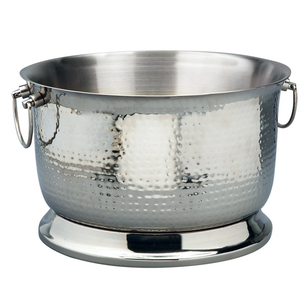 Leeber Serveware Hammered Party Tub, Doublewall, 16" Dia x 10: H