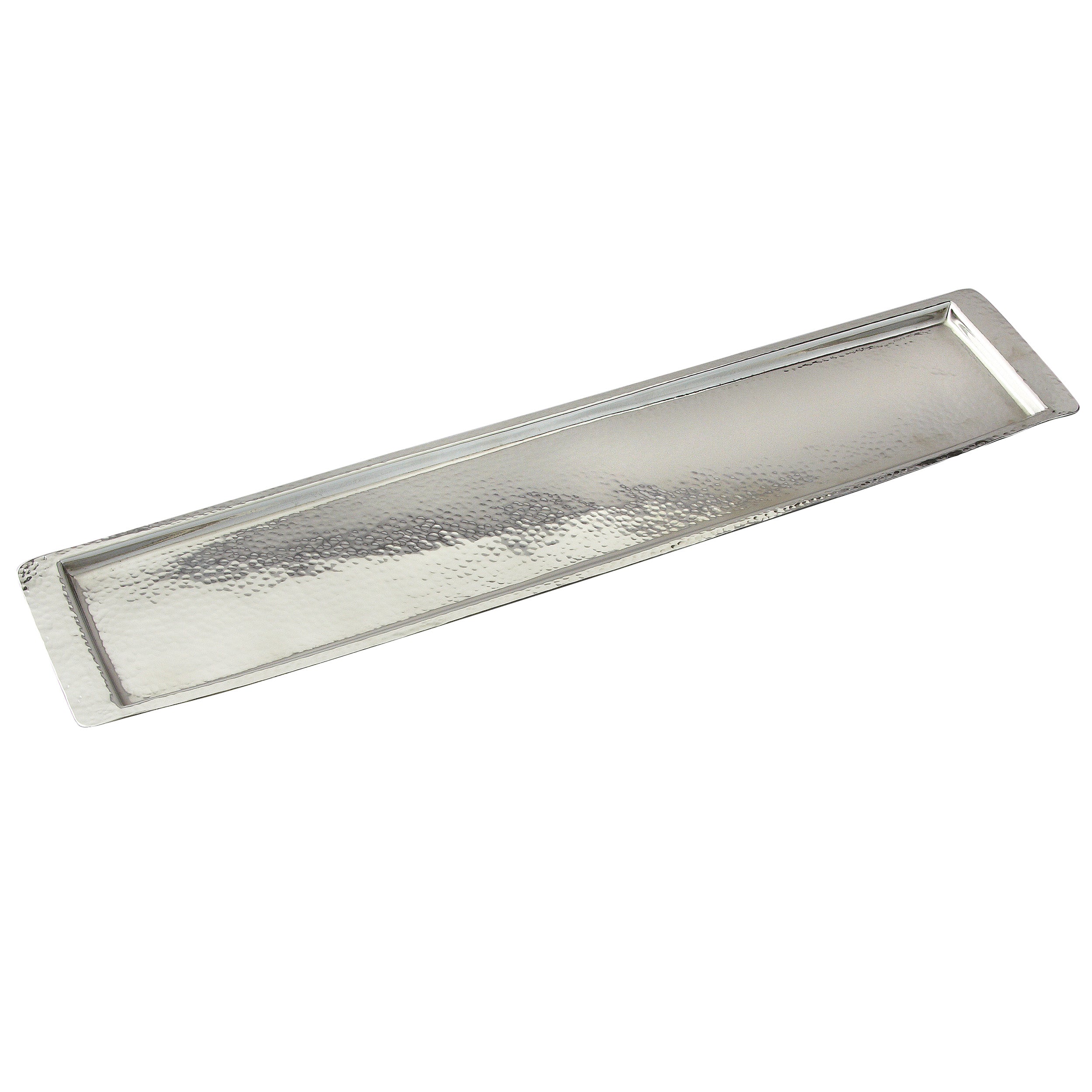 Leeber Serveware Hammered Rectangular Tray, Large, 25.5" x 5.5"