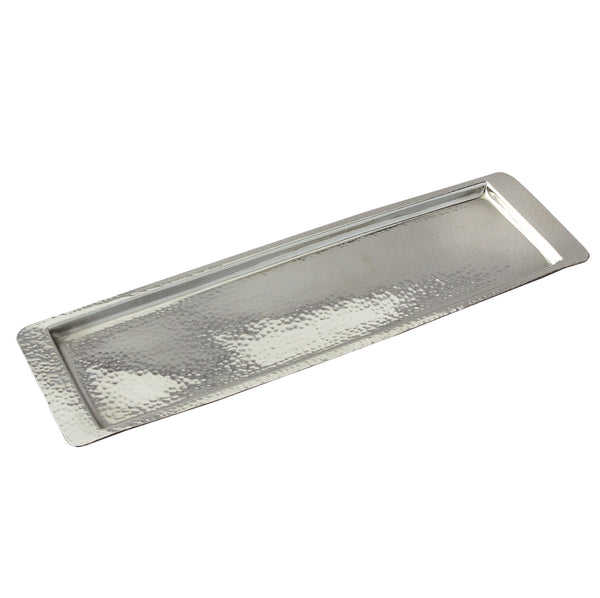 Leeber Serveware Hammered Rectangular Tray, Med, 17.75" x 5.5"