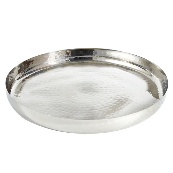 Leeber Serveware Hammered Round Tray, 16"