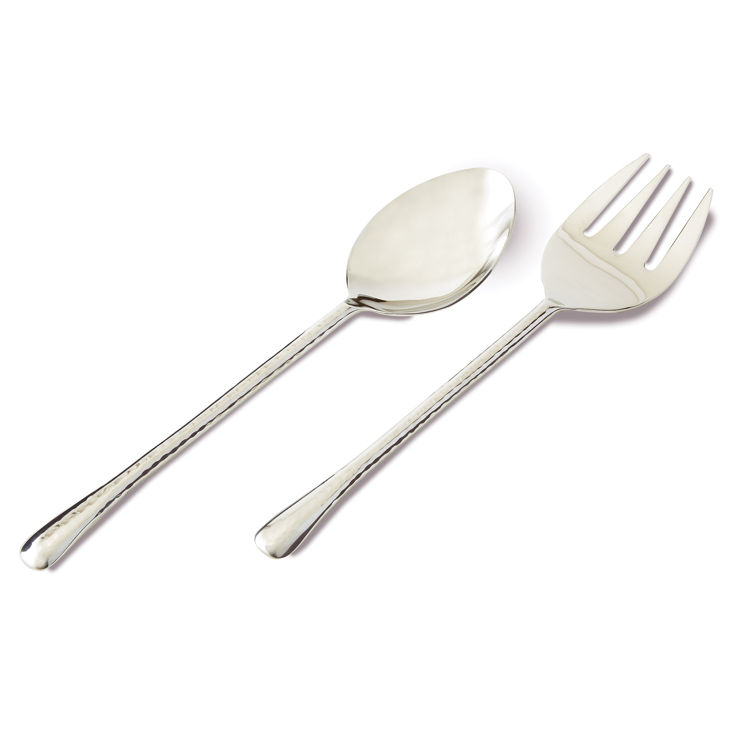 Leeber Serveware Hammered Salad Server Set, 10.5" L