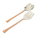 Leeber Serveware Hammered Salad Server Set, Copper, 11" L