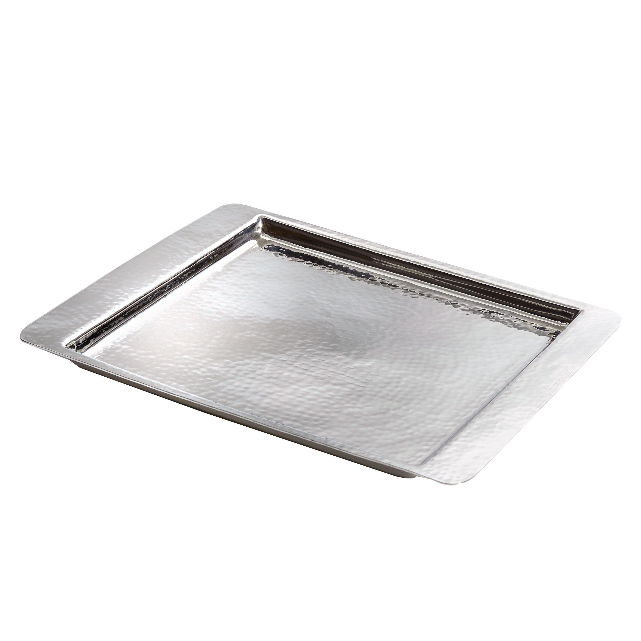Leeber Serveware Hammered Square Tray, Small, 10" x 8.5"