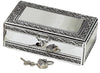 Leeber Giftware Jewelry Box w/Lock, 6" x 4" x 2" H