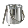 Leeber Serveware Lines Ice Bucket w/Tongs, Doublewall, 6" H