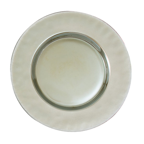 Leeber Serveware Luster Platinum Chargers, Set of 4, 13" Dia